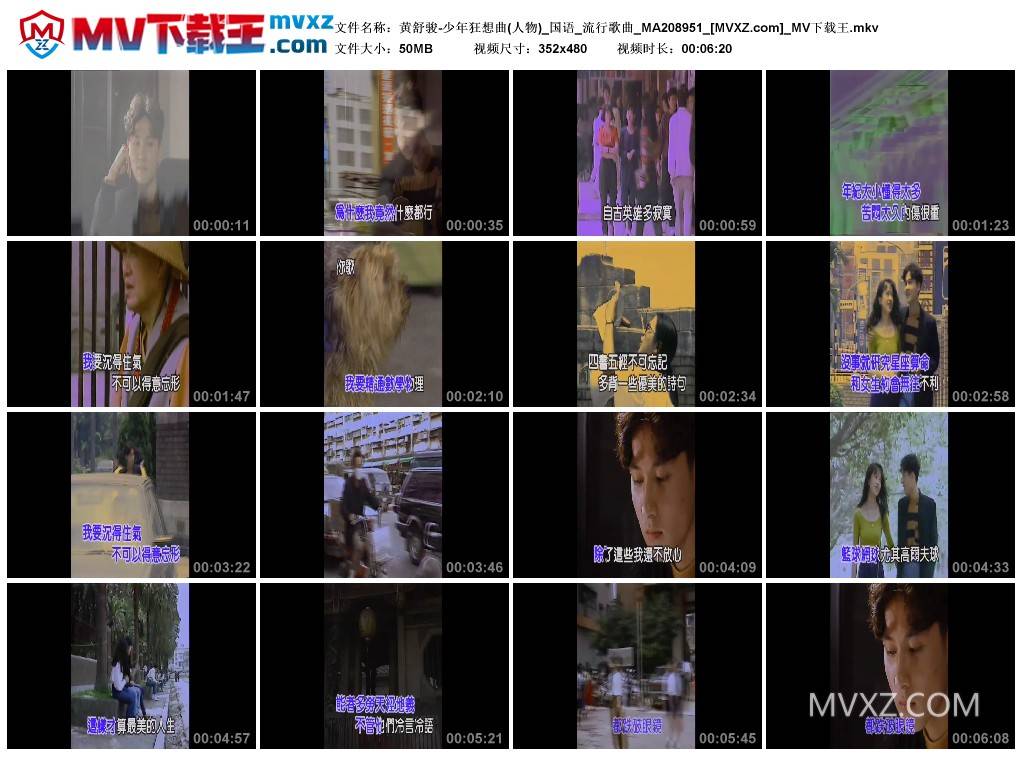 黄舒骏-少年狂想曲(人物)_国语_流行歌曲_MA208951